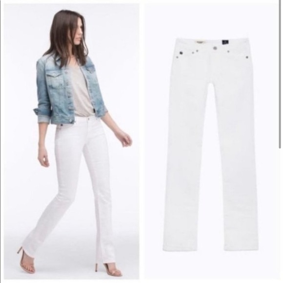 AG Adriano Goldschmied The Ballad Slim Boot Jeans Coastal Grandma White Size 29R - Picture 15 of 15